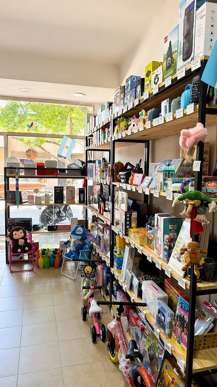 Interior del local con juguetería y bazar